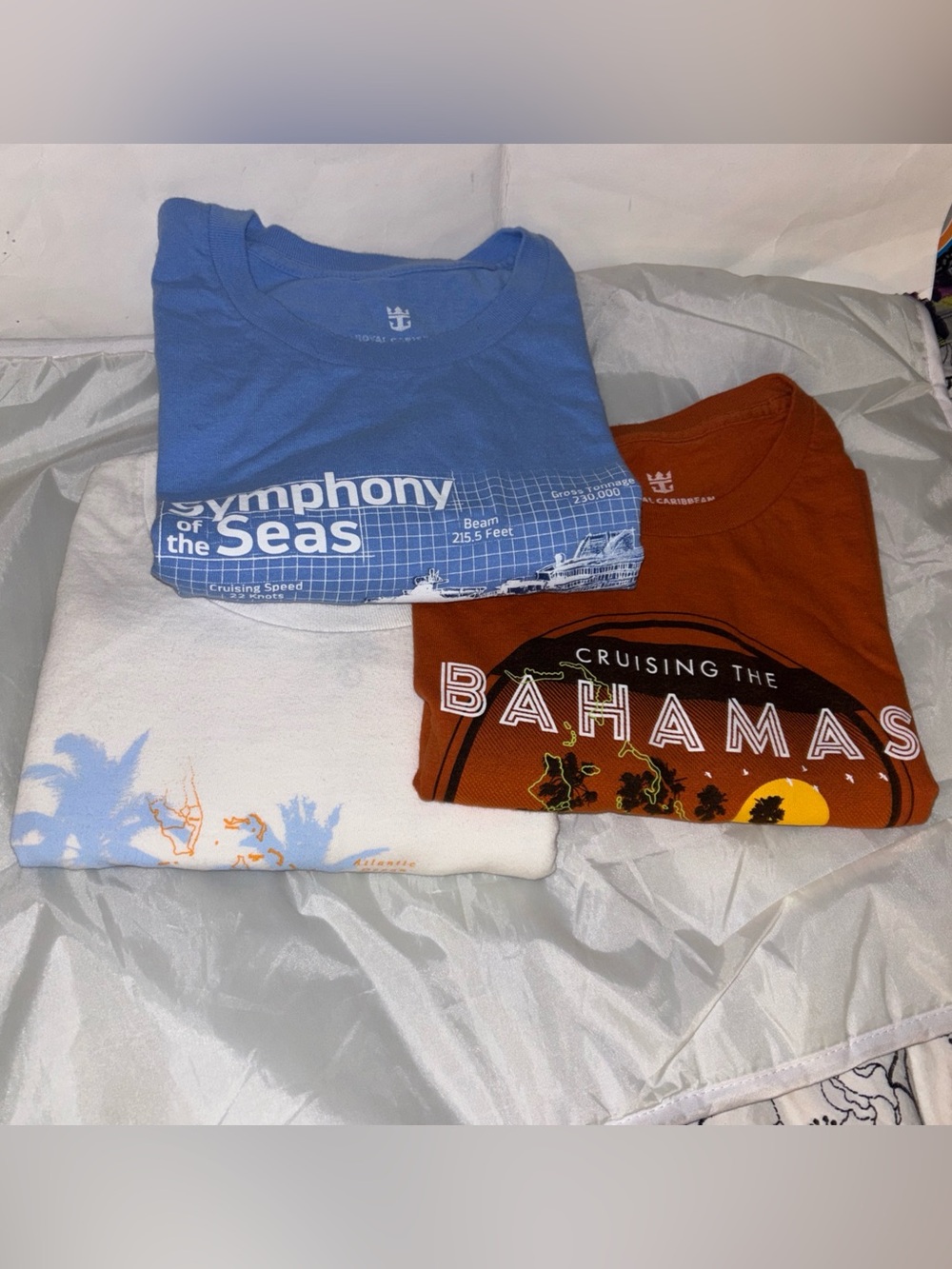 Lot Of 3 Royal Caribbean Cruise Unisex T-Shirt  - Size L